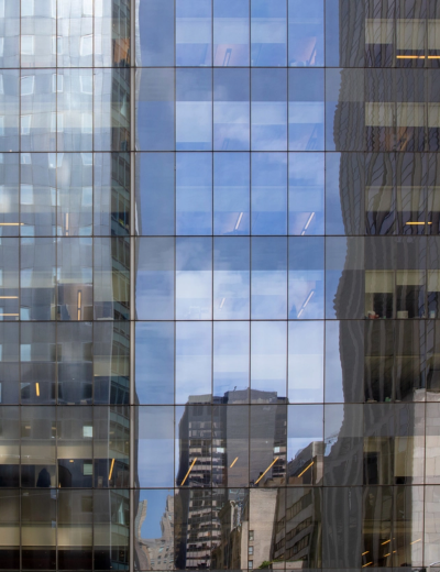 Skyscraper exterior curtain wall