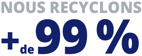 Nous recyclons plus de 99% 